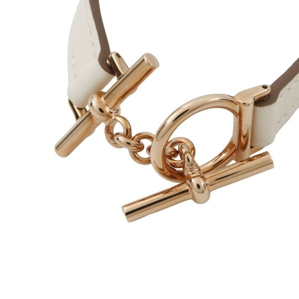 エルメス ブレスレット クロワジエール ナタ/ピンクゴールド金具 スイフト K刻印 サイズT2 HERMES アクセサリー