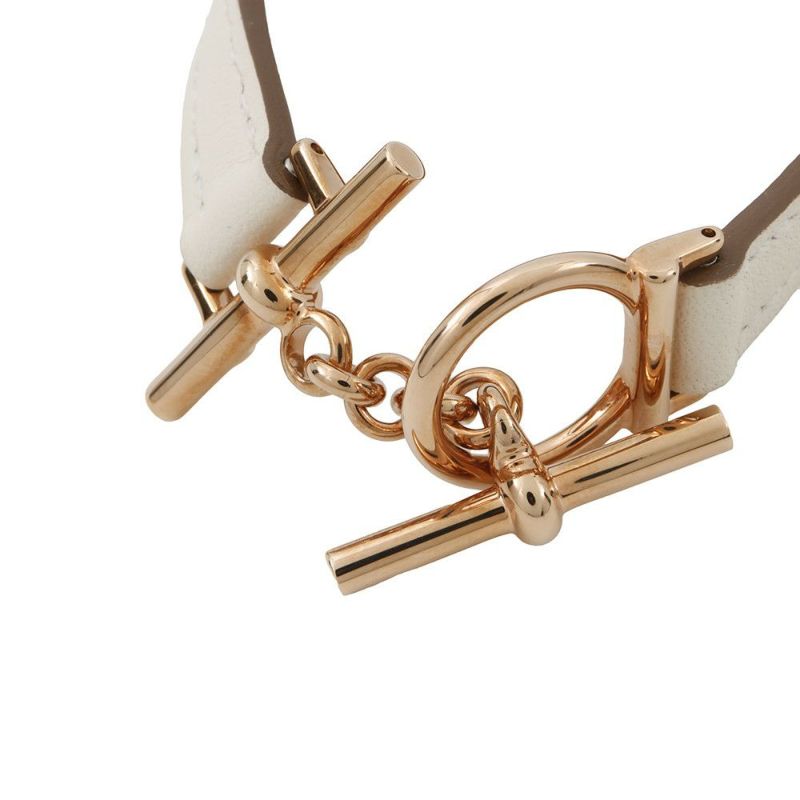 エルメス ブレスレット クロワジエール ナタ/ピンクゴールド金具 スイフト K刻印 サイズT2 HERMES アクセサリー