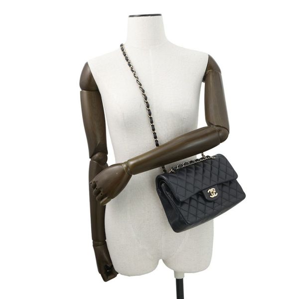 シャネル チェーンショルダーバッグ マトラッセ23 ココマーク ダブルチェーン キャビアスキン A01113 CHANEL