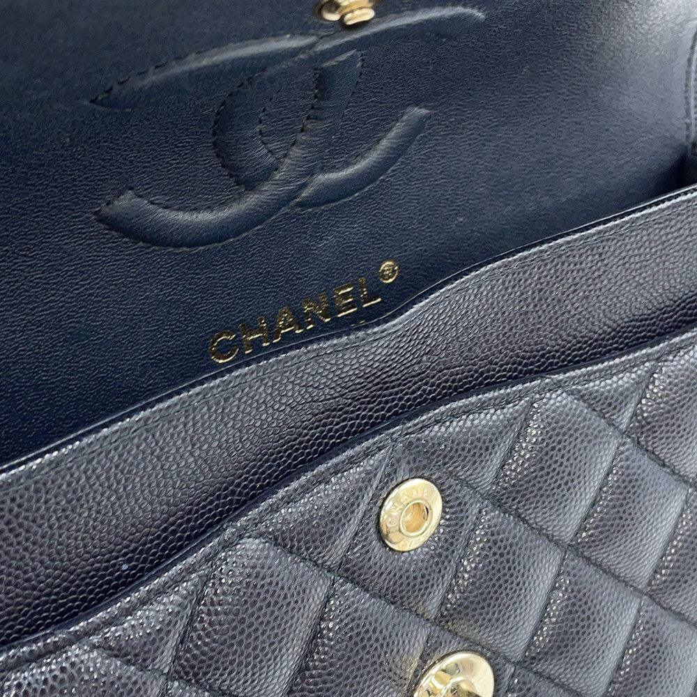 シャネル チェーンショルダーバッグ マトラッセ23 ココマーク ダブルチェーン キャビアスキン A01113 CHANEL