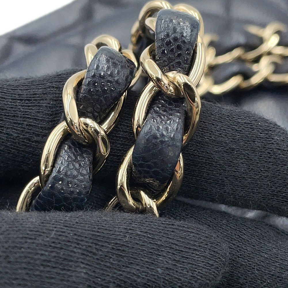 シャネル チェーンショルダーバッグ マトラッセ23 ココマーク ダブルチェーン キャビアスキン A01113 CHANEL