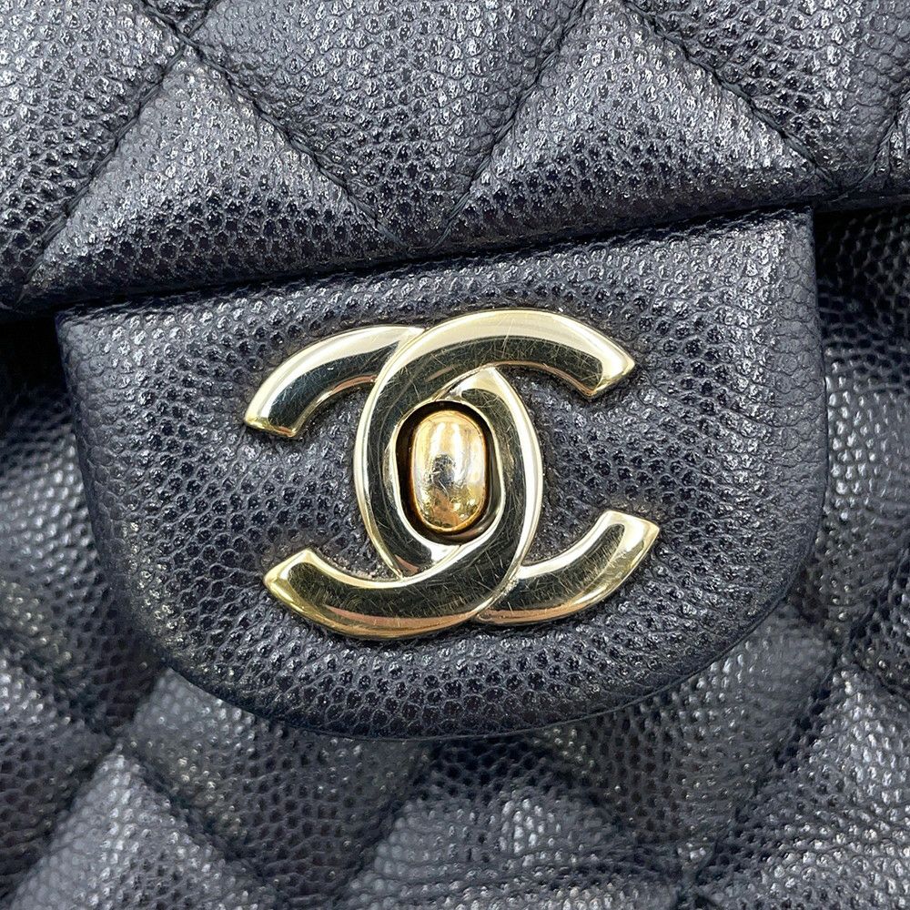 シャネル チェーンショルダーバッグ マトラッセ23 ココマーク ダブルチェーン キャビアスキン A01113 CHANEL