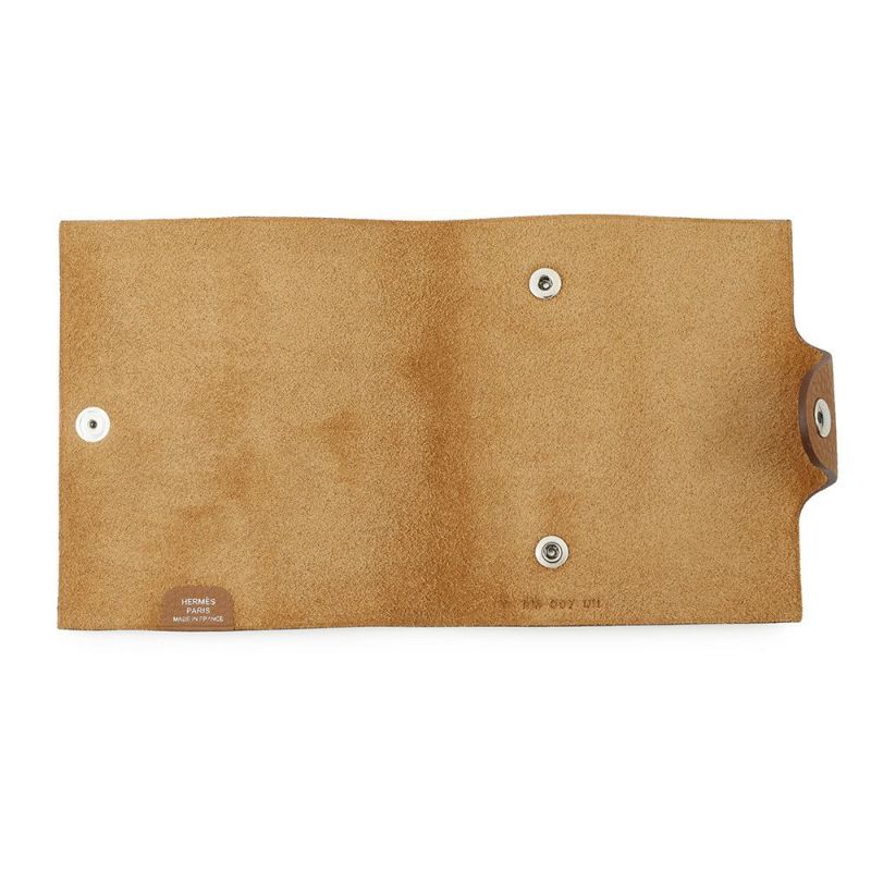 エルメス ノートカバー ユリスPM ゴールド/シルバー金具 トゴ W刻印 手帳カバー