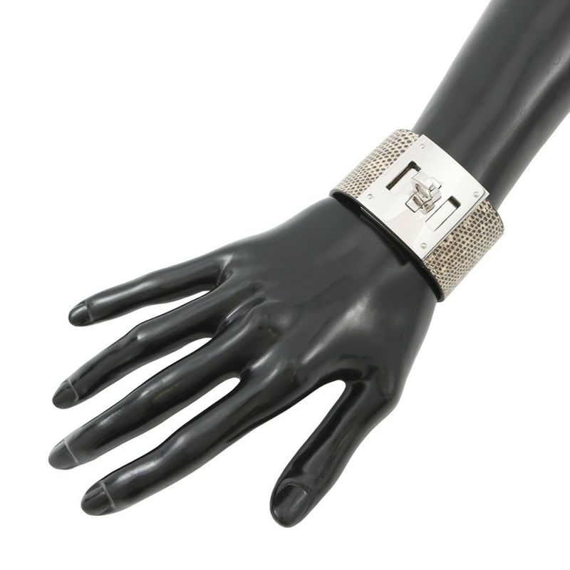 エルメス ブレスレット ケリードッグ オンブレ/シルバー金具 リザードナチュラ D刻印 サイズT2 HERMES アクセサリー
