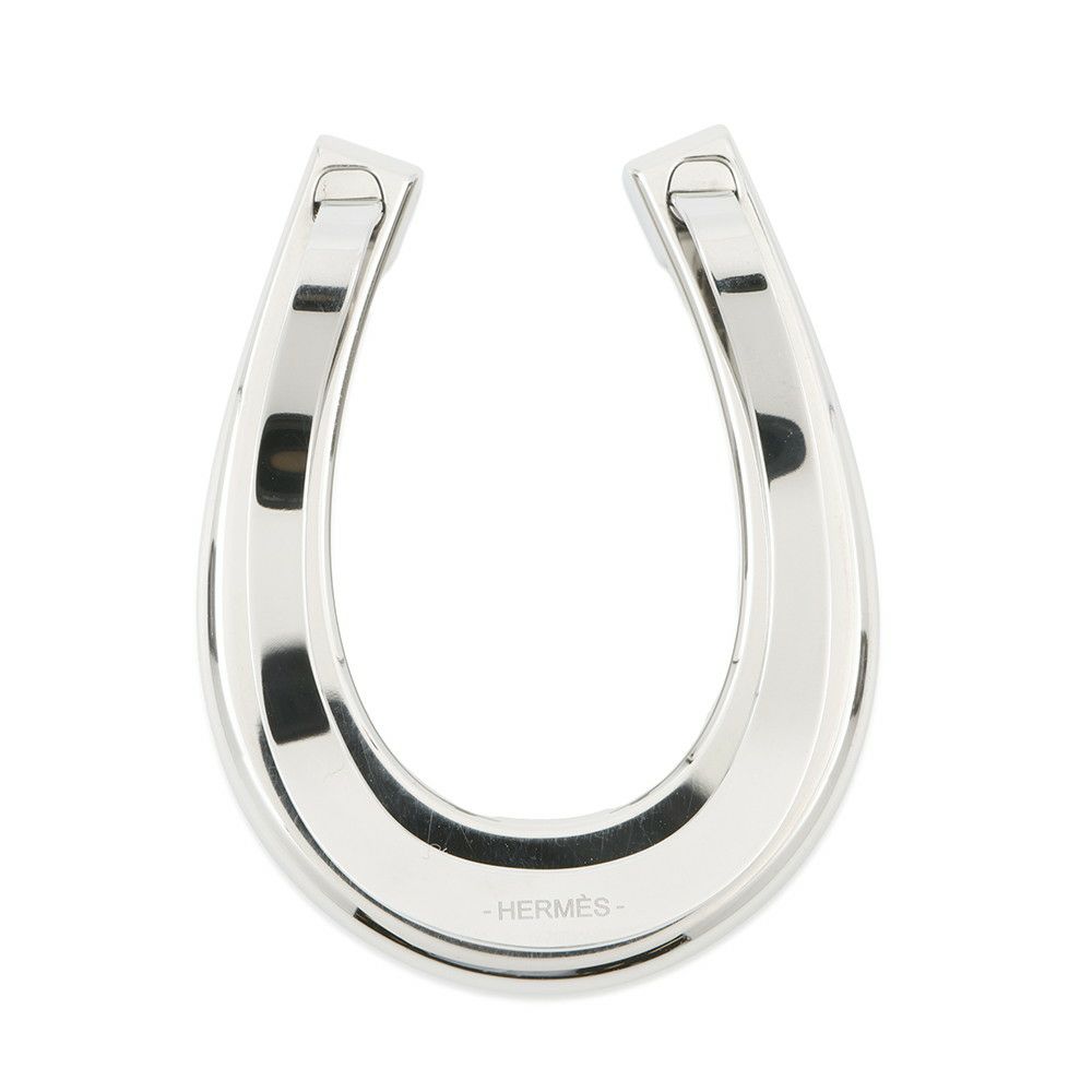 エルメス マネークリップ Luck シルバー HERMES 財布 メンズ ラック ホースシュー 馬蹄