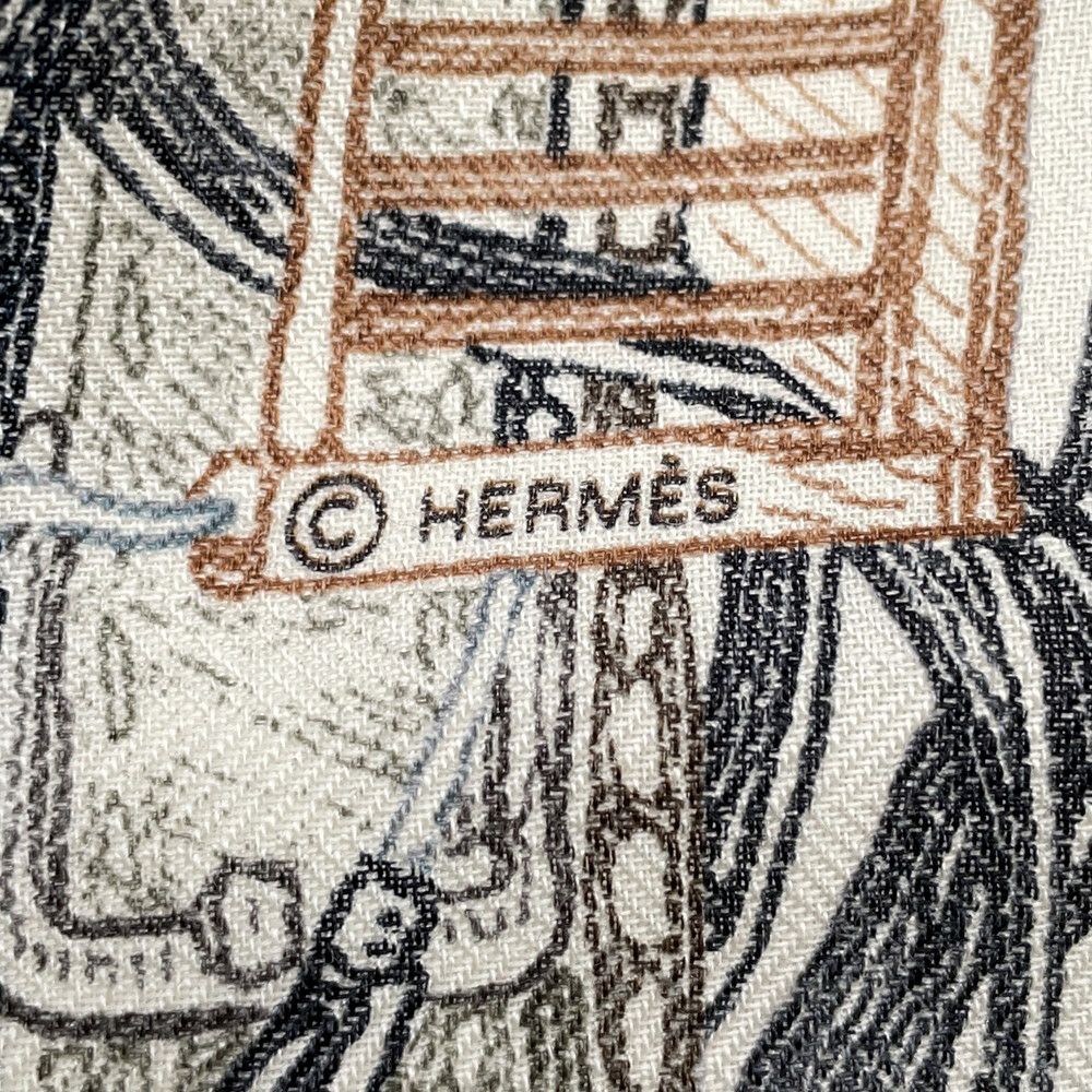 エルメス ストール カレ140 カレジェアン エルメスの世界 LE MONDE D'HERMES カシミヤ シルク 2025秋冬
