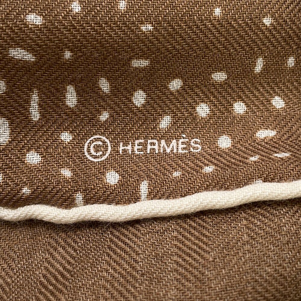 エルメス ストール カレ140 カレジェアン クレール・ドゥ・リュンヌ カシミヤ シルク 2023秋冬