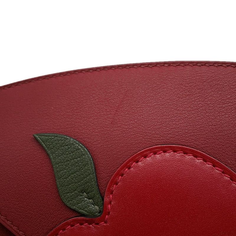 エルメス ポーチ トゥッティフルッティ 23 ルージュグレナ/シルバー金具 スイフト/タデラクト X刻印 HERMES リンゴ