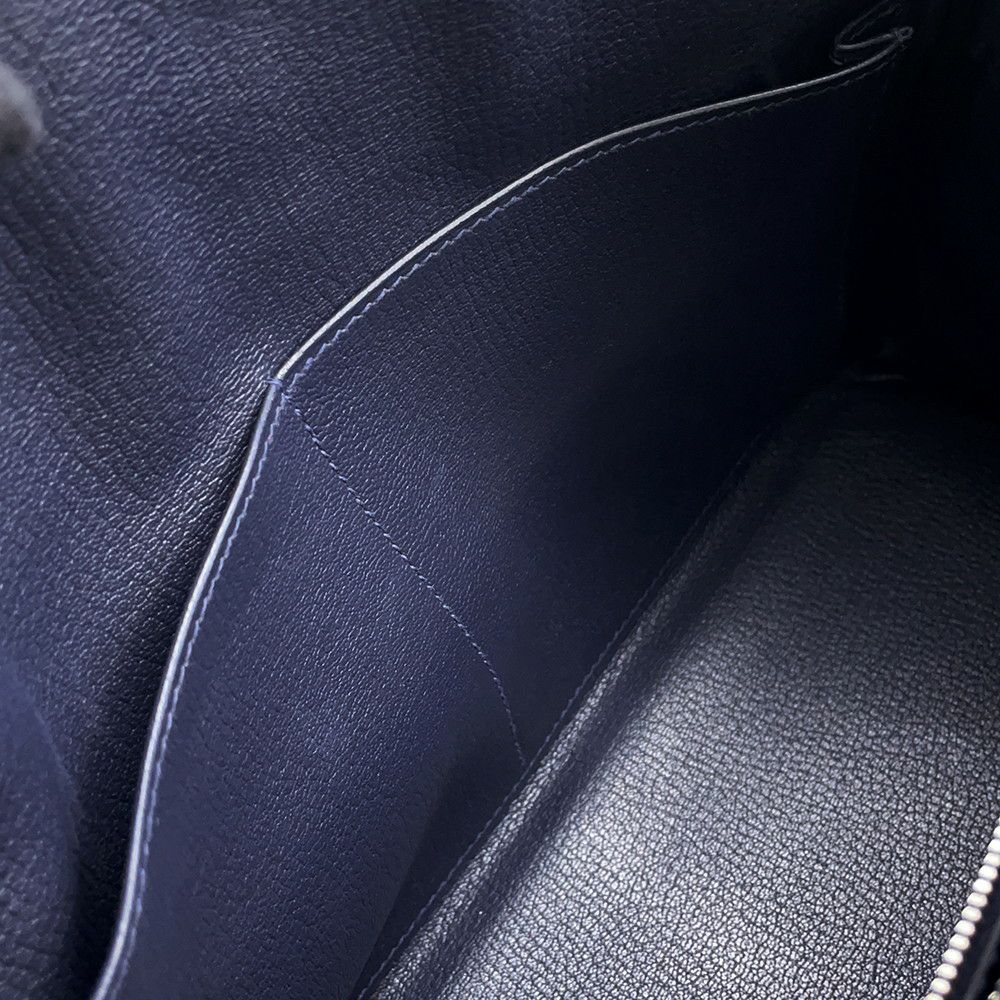 エルメス ハンドバッグ ケリー28 内縫い ブルーニュイ/シルバー金具 トゴ X刻印 2wayショルダー