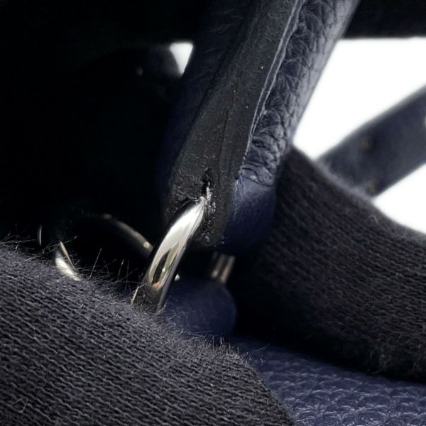 エルメス ハンドバッグ ケリー28 内縫い ブルーニュイ/シルバー金具 トゴ X刻印 2wayショルダー