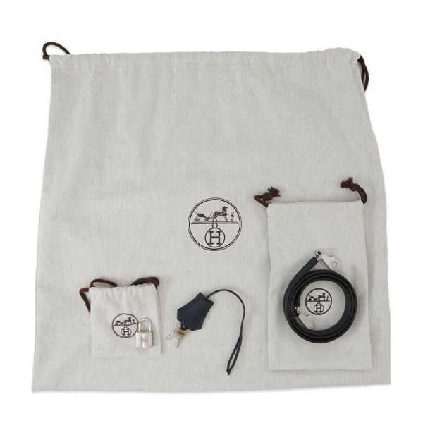 エルメス ハンドバッグ ケリー28 内縫い ブルーニュイ/シルバー金具 トゴ X刻印 2wayショルダー