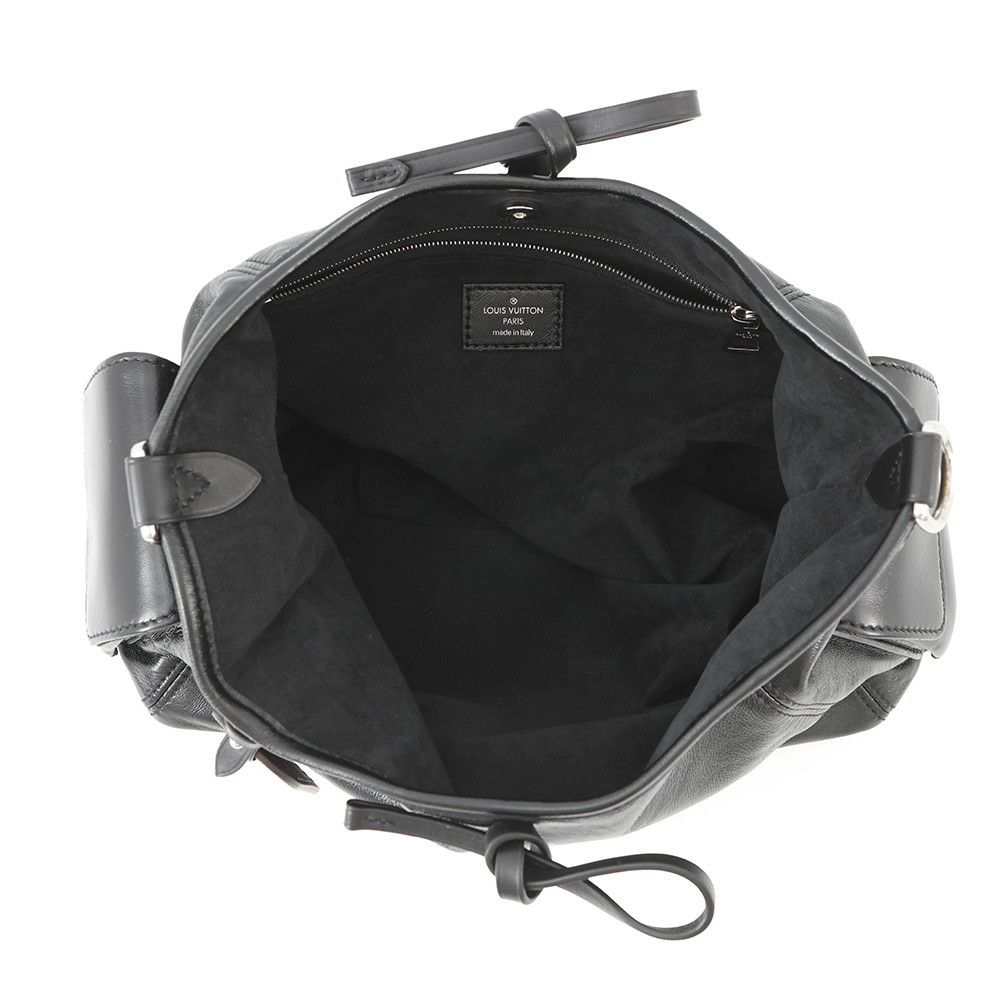 ルイヴィトン ショルダーバッグ ラムレザー キャリーオール・カーゴ バイブ PM M24861 LOUIS VUITTON ヴィトンブラック 黒