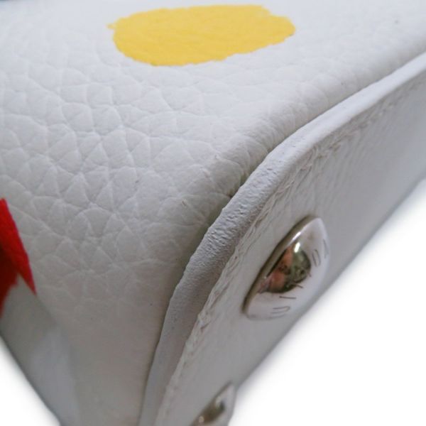 ルイヴィトン ハンドバッグ トリヨンレザー/ペインティッド ドット カプシーヌ LV×YK BB M21637 2way 草間弥生 コラボ 白