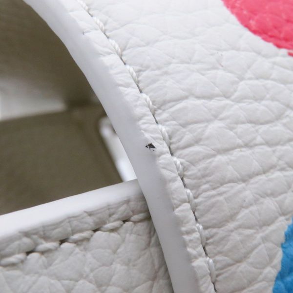 ルイヴィトン ハンドバッグ トリヨンレザー/ペインティッド ドット カプシーヌ LV×YK BB M21637 2way 草間弥生 コラボ 白