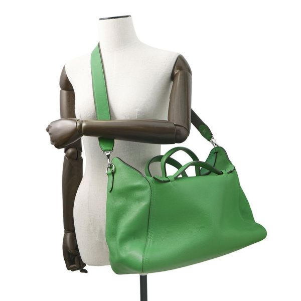 エルメス ハンドバッグ オクサー バンブー/シルバー金具 エバーグレイン □R刻印 HERMES 2wayショルダー