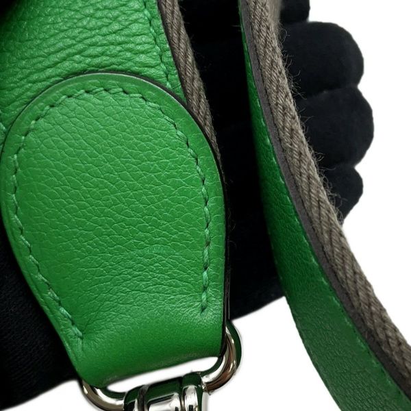 エルメス ハンドバッグ オクサー バンブー/シルバー金具 エバーグレイン □R刻印 HERMES 2wayショルダー