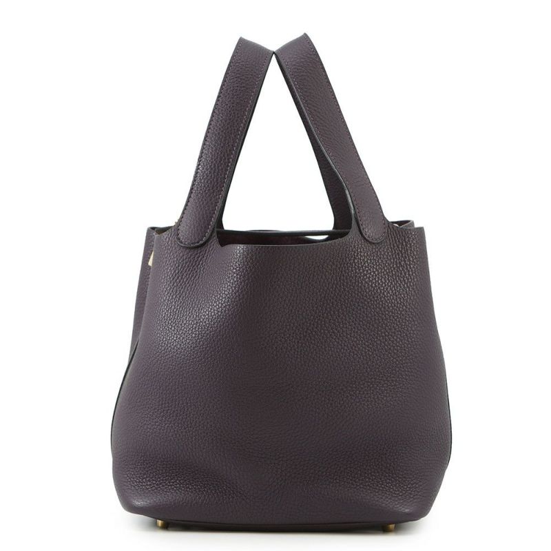 エルメス ハンドバッグ ピコタンロックMM カシス/ゴールド金具 トリヨンクレマンス D刻印