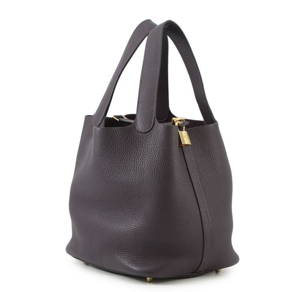 エルメス ハンドバッグ ピコタンロックMM カシス/ゴールド金具 トリヨンクレマンス D刻印