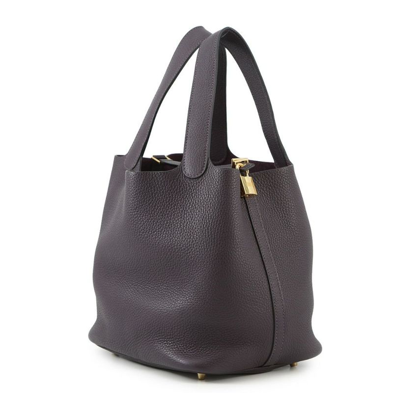 エルメス ハンドバッグ ピコタンロックMM カシス/ゴールド金具 トリヨンクレマンス D刻印