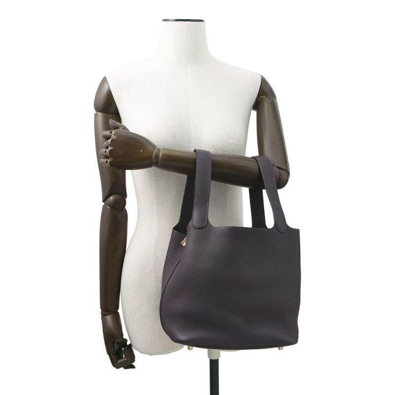 エルメス ハンドバッグ ピコタンロックMM カシス/ゴールド金具 トリヨンクレマンス D刻印