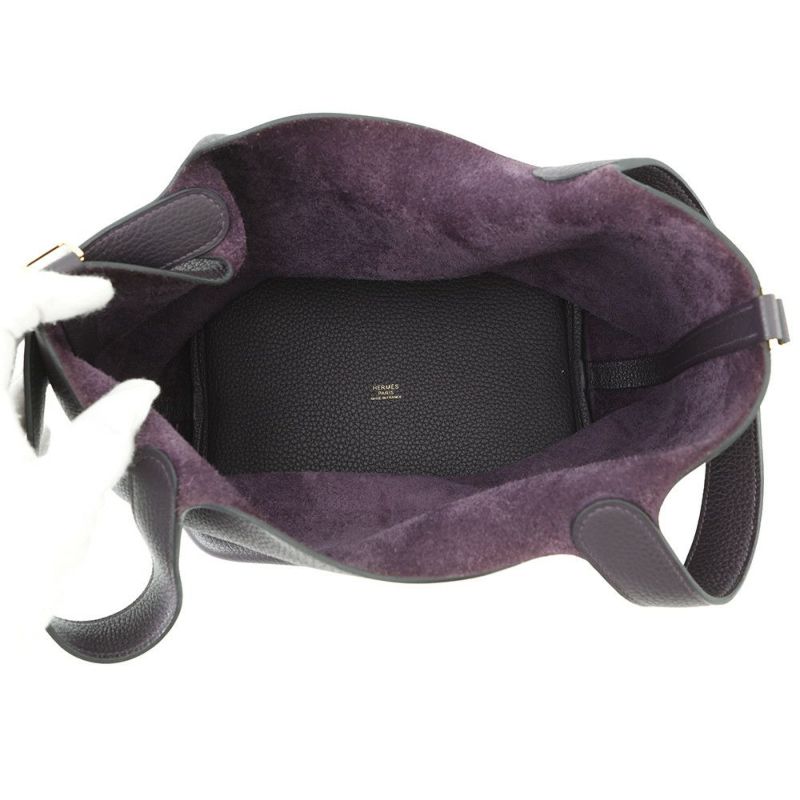 エルメス ハンドバッグ ピコタンロックMM カシス/ゴールド金具 トリヨンクレマンス D刻印