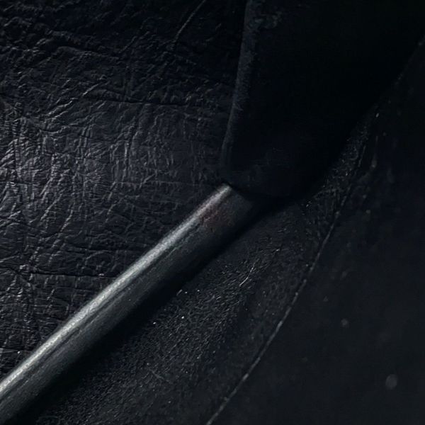 エルメス ハンドバッグ ブラック/ゴールド金具 オーストリッチ 〇D刻印 HERMES バッグ 黒