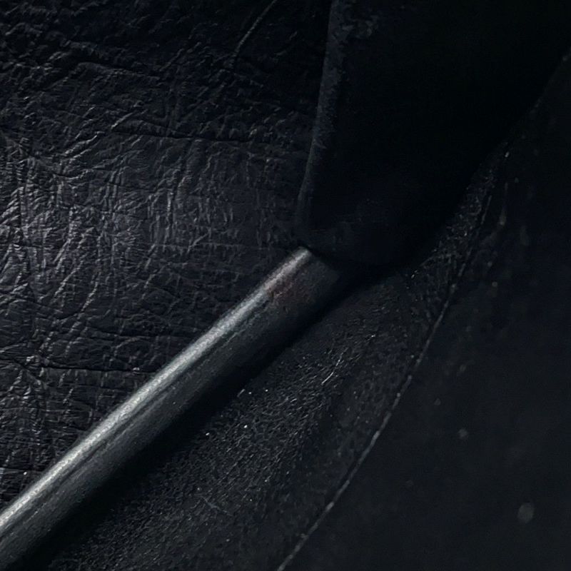 エルメス ハンドバッグ ブラック/ゴールド金具 オーストリッチ 〇D刻印 HERMES バッグ 黒