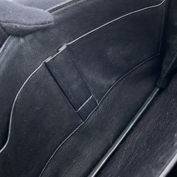 エルメス ハンドバッグ ブラック/ゴールド金具 オーストリッチ 〇D刻印 HERMES バッグ 黒