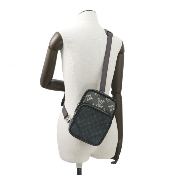 ルイヴィトン ボディバッグ モノグラム・エクリプス アマゾン・スリングバッグ M45439 ブラック 黒
