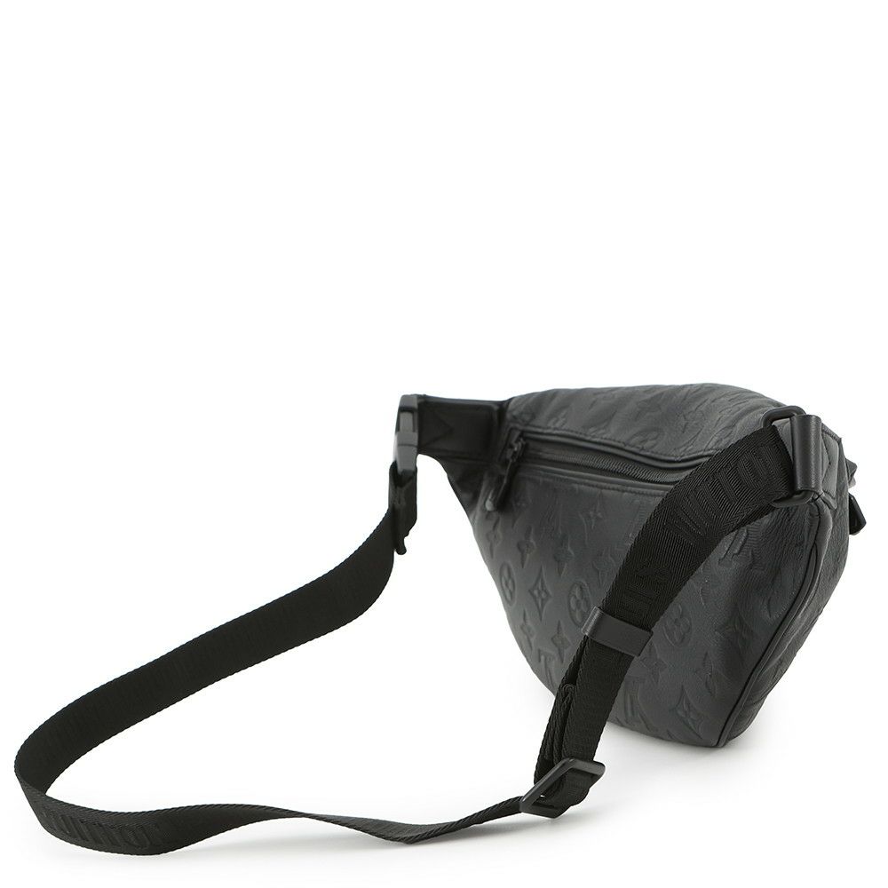 ルイヴィトン ボディバッグ モノグラム・シャドウ ディスカバリー・バムバッグPM M46036 ウエストバッグ 黒 ブラック