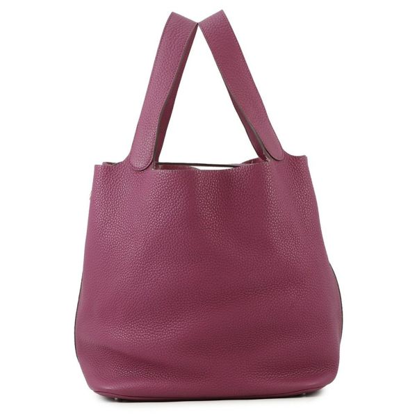 エルメス ハンドバッグ ピコタンロックGM ローズパープル/シルバー金具 トリヨンクレマンス T刻印