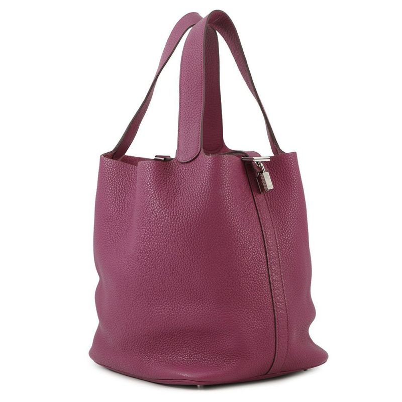 エルメス ハンドバッグ ピコタンロックGM ローズパープル/シルバー金具 トリヨンクレマンス T刻印