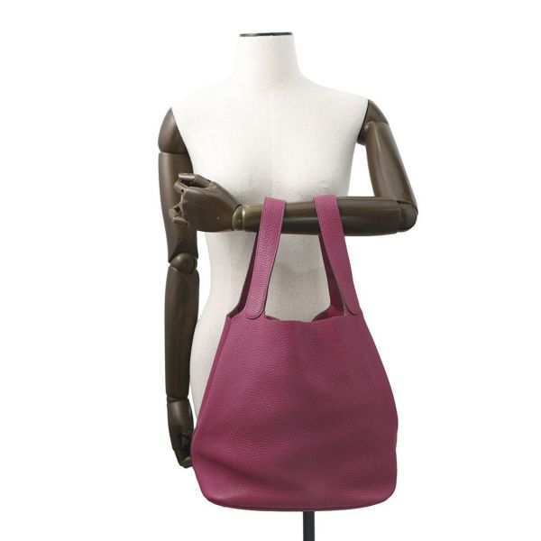 エルメス ハンドバッグ ピコタンロックGM ローズパープル/シルバー金具 トリヨンクレマンス T刻印