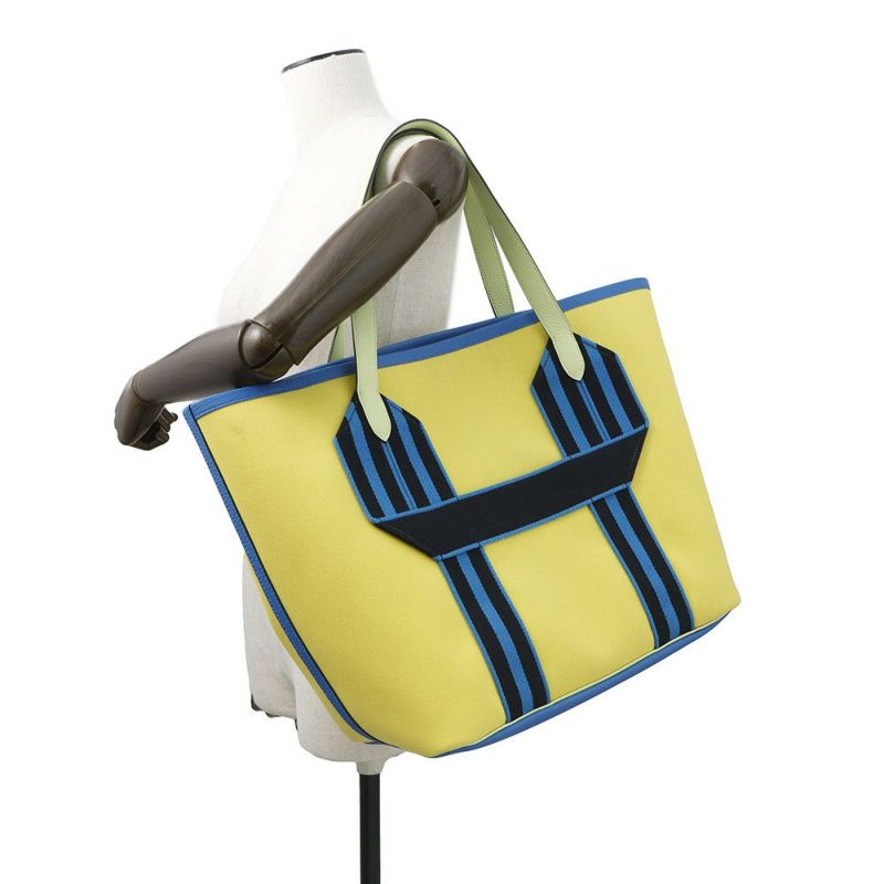 エルメス トートバッグ ピュール サングル ライム/ヴェールアンサンブル/シルバー金具  トワルミリタリー B刻印