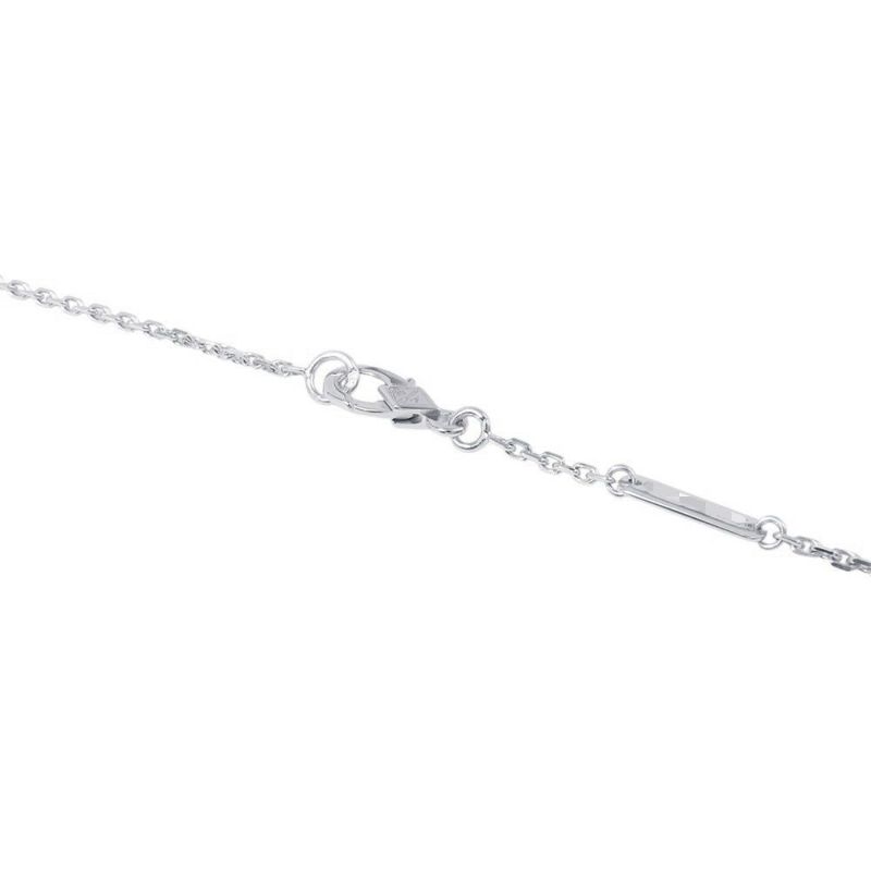 ヴァンクリーフ&アーペル ネックレス ヴィンテージ アルハンブラ ペンダント カルセドニー K18WGホワイトゴールド VCARD34900