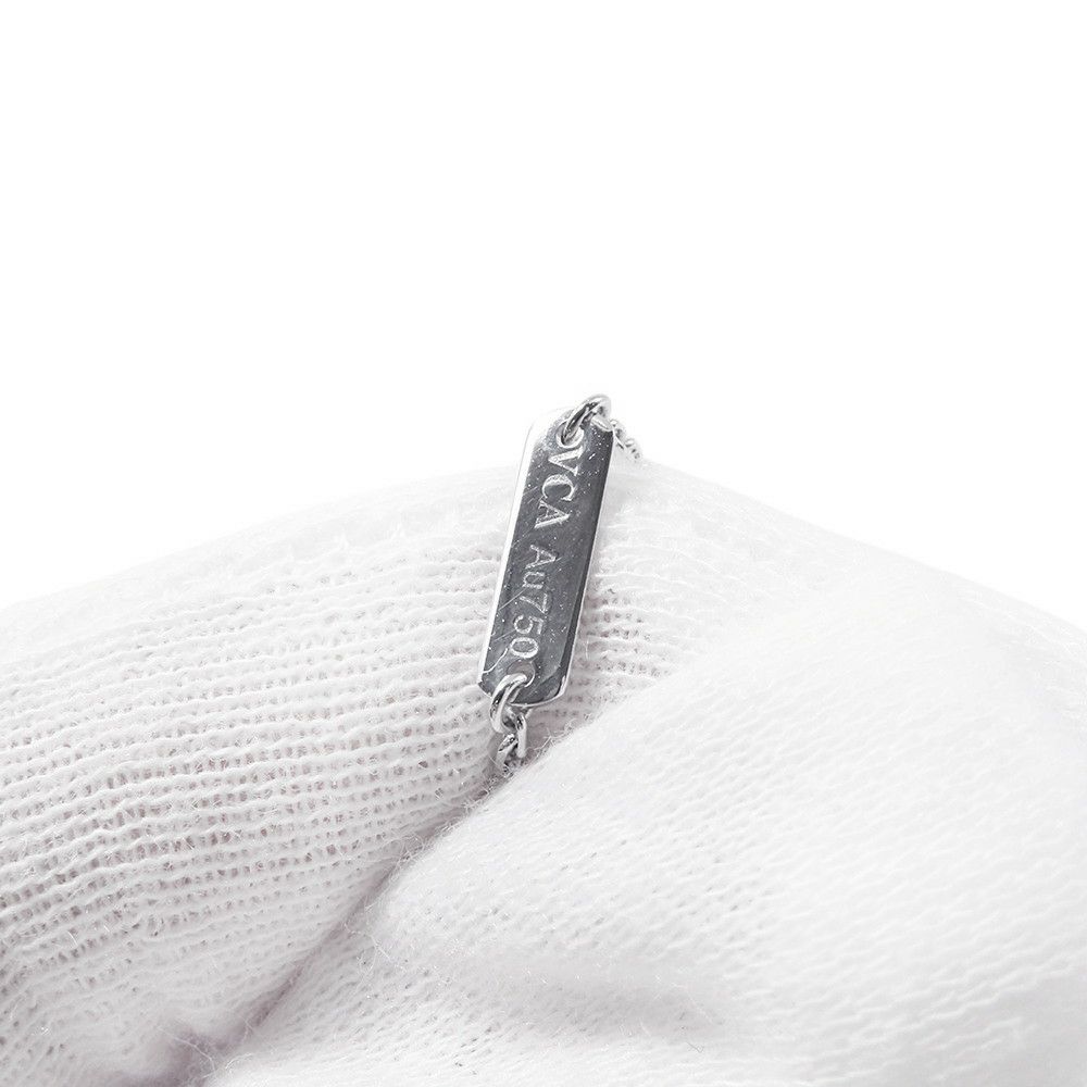 ヴァンクリーフ&アーペル ネックレス ヴィンテージ アルハンブラ ペンダント カルセドニー K18WGホワイトゴールド VCARD34900