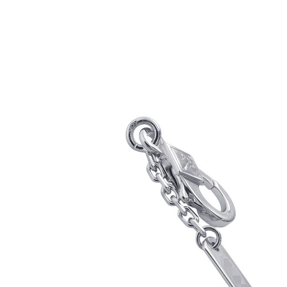 ヴァンクリーフ&アーペル ネックレス ヴィンテージ アルハンブラ ペンダント カルセドニー K18WGホワイトゴールド VCARD34900