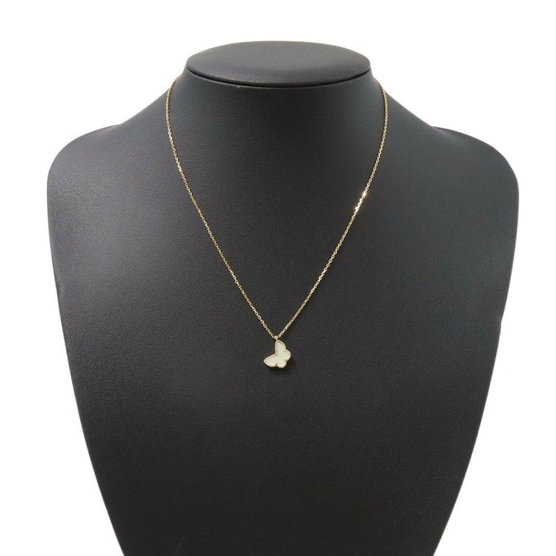 ヴァンクリーフ&アーペル ネックレス スウィート パピヨン ペンダント マザーオブパール K18YGイエローゴールド VCARF69300