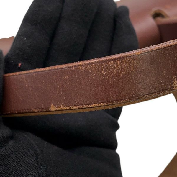 エルメス エールバッグジップPM ブラウン/ベージュ/ゴールド金具 トワルアッシュ/レザー □F刻印 2way