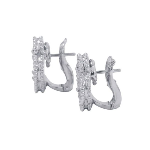 ヴァンクリーフ&アーペル ピアス ヴィンテージ アルハンブラ イヤリング マザーオブパール K18WGホワイトゴールド VCARF48600