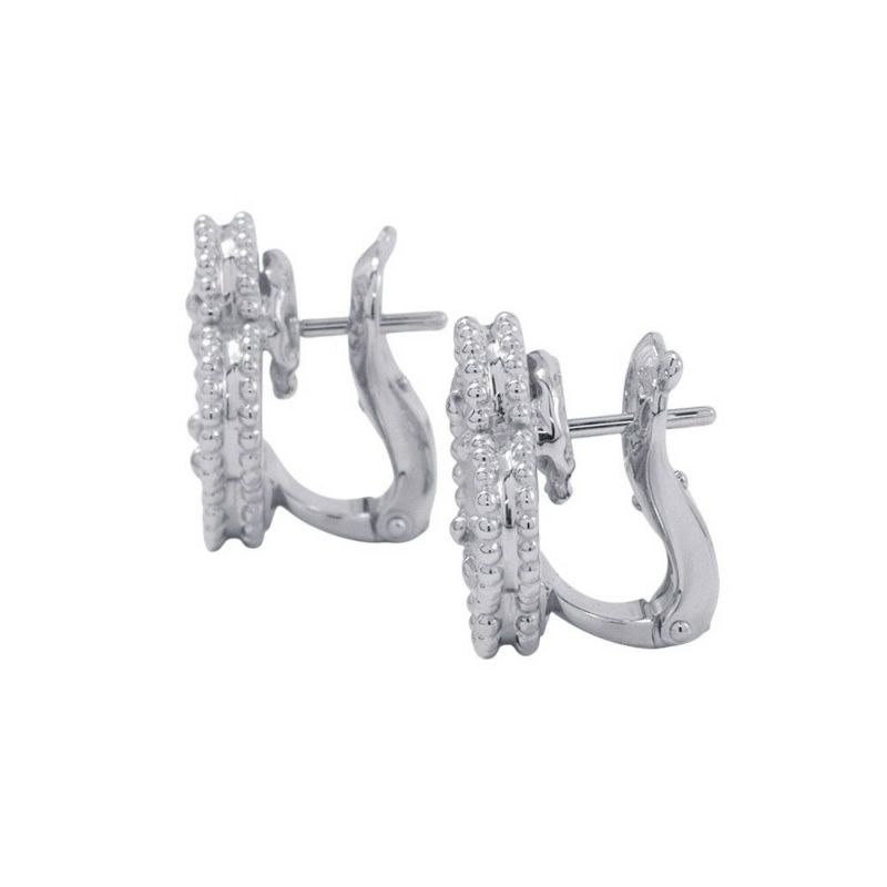 ヴァンクリーフ&アーペル ピアス ヴィンテージ アルハンブラ イヤリング マザーオブパール K18WGホワイトゴールド VCARF48600