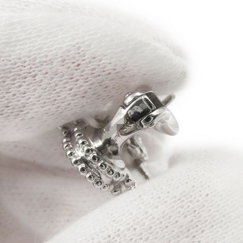 ヴァンクリーフ&アーペル ピアス ヴィンテージ アルハンブラ イヤリング マザーオブパール K18WGホワイトゴールド VCARF48600