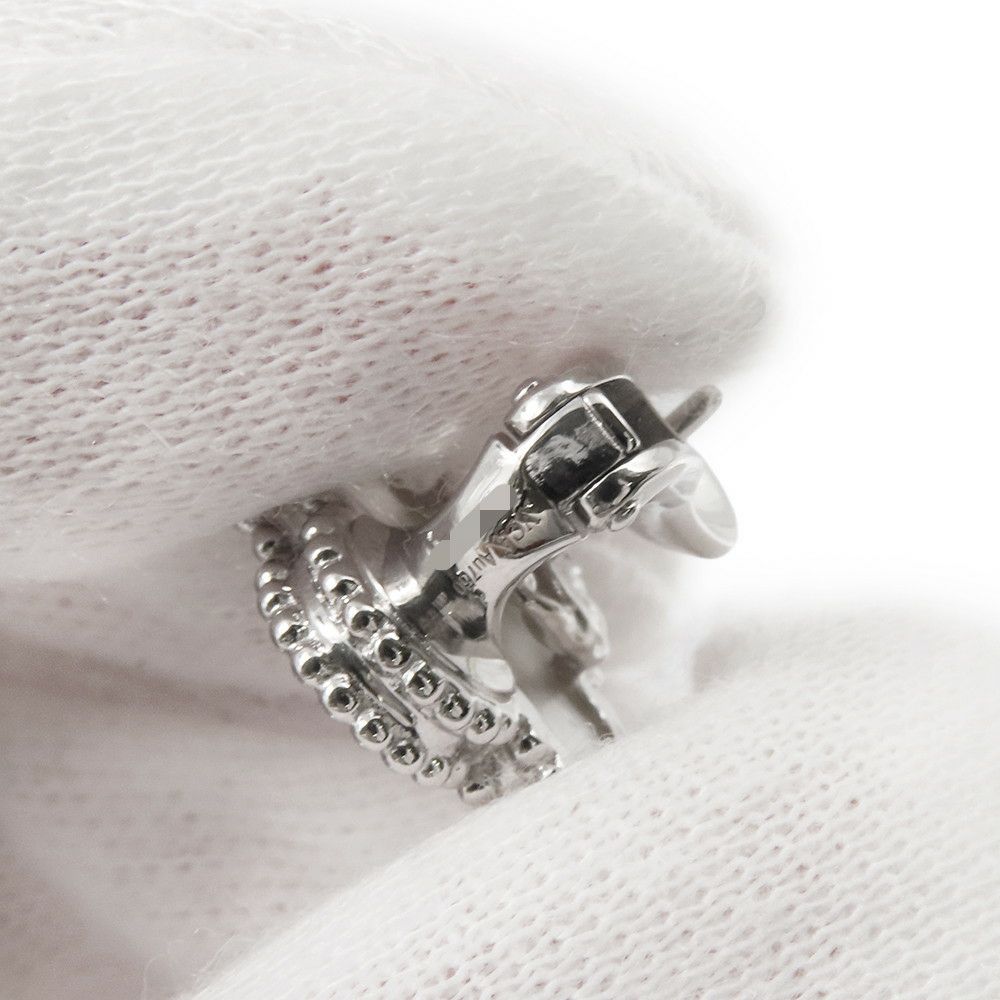 ヴァンクリーフ&アーペル ピアス ヴィンテージ アルハンブラ イヤリング マザーオブパール K18WGホワイトゴールド VCARF48600