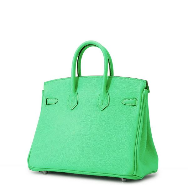 エルメス バーキン25 ヴェールコミック/シルバー金具 トゴ W刻印HERMES Birkin ハンドバッグ