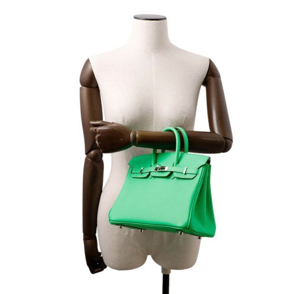 エルメス バーキン25 ヴェールコミック/シルバー金具 トゴ W刻印HERMES Birkin ハンドバッグ