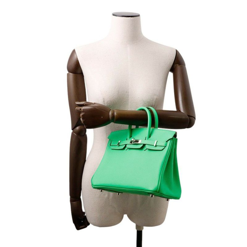 エルメス バーキン25 ヴェールコミック/シルバー金具 トゴ W刻印HERMES Birkin ハンドバッグ