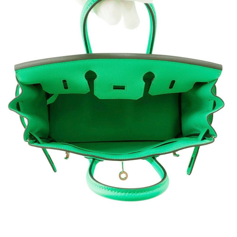 エルメス バーキン25 ヴェールコミック/シルバー金具 トゴ W刻印HERMES Birkin ハンドバッグ