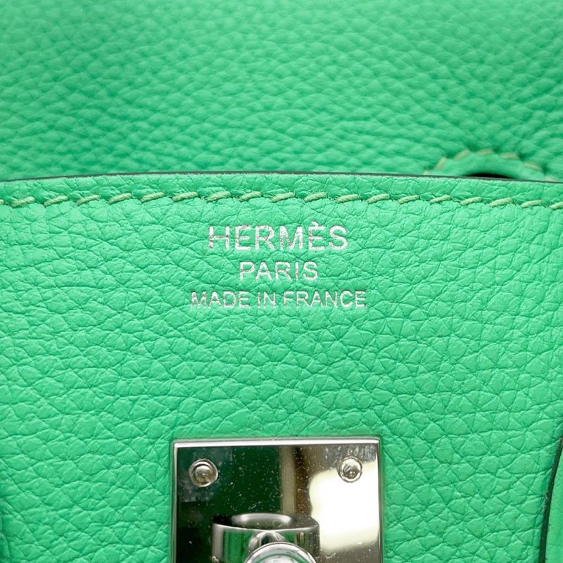エルメス バーキン25 ヴェールコミック/シルバー金具 トゴ W刻印HERMES Birkin ハンドバッグ