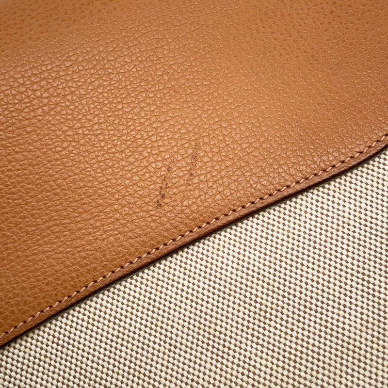 エルメス ショルダーバッグ サック・コロラドMM ブラウン/シルバー金具 トワルアッシュ/ヴァッシュリエジェ □I刻印 HERMES