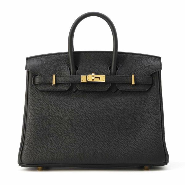 エルメス バーキン25 ブラック/ゴールド金具 トゴ W刻印 HERMES Birkin ハンドバッグ 黒